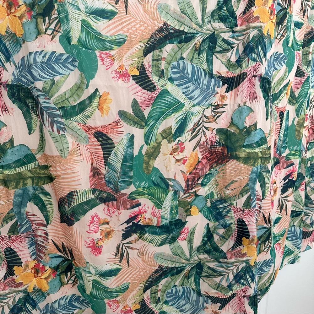 Tropical Print Beach Sarong Wrap - Swim Cover Up - Vacation / Cruise - Picture 11 of 11